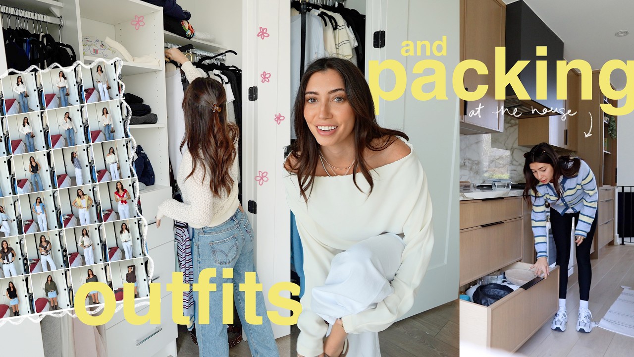 HOME VLOG! styling outfits for spring & packing more stuff at my house...