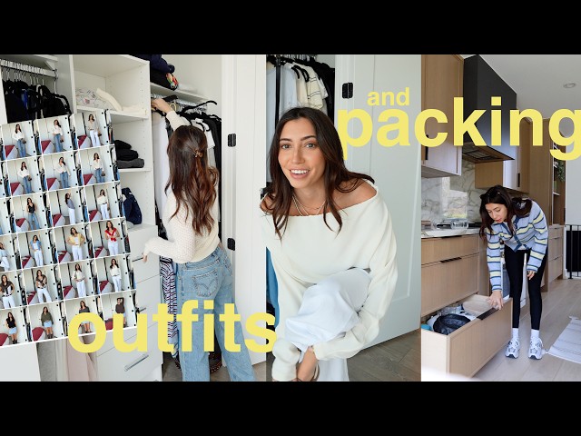 HOME VLOG! styling outfits for spring & packing more stuff at my house...