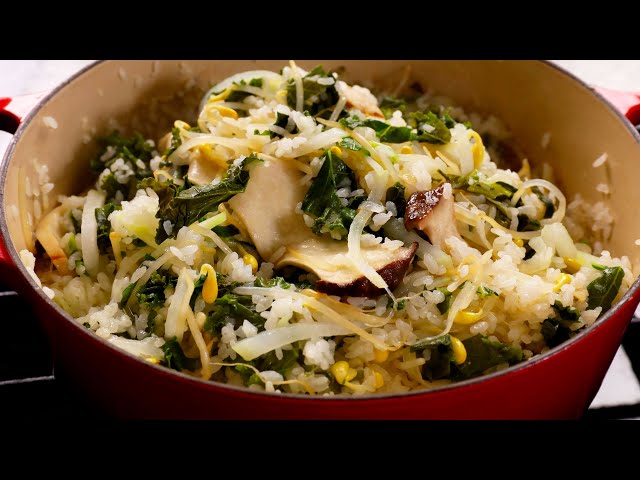 Healthy vegetable rice bowl (1 pot vegan meal: 건강식 영양밥)