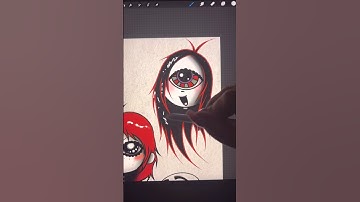 Iris from ruby gloom 👁️🖤🦇 #digitalart #procreate #rubygloom