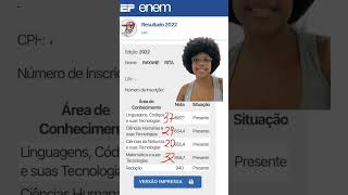 Meus acertos e notas no ENEM 2022 | Medicina #enem #sisu #medicina #shorts