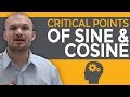 What are the critical points of a sine and cosine graph