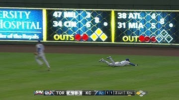 TOR@KC: Rasmus lays out to make the catch, save a run