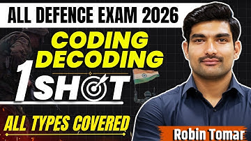 All Defence Exam 2026 | Reasoning Coding Decoding One Shot Class By Robin Sir | NDA/Airforce/CDS