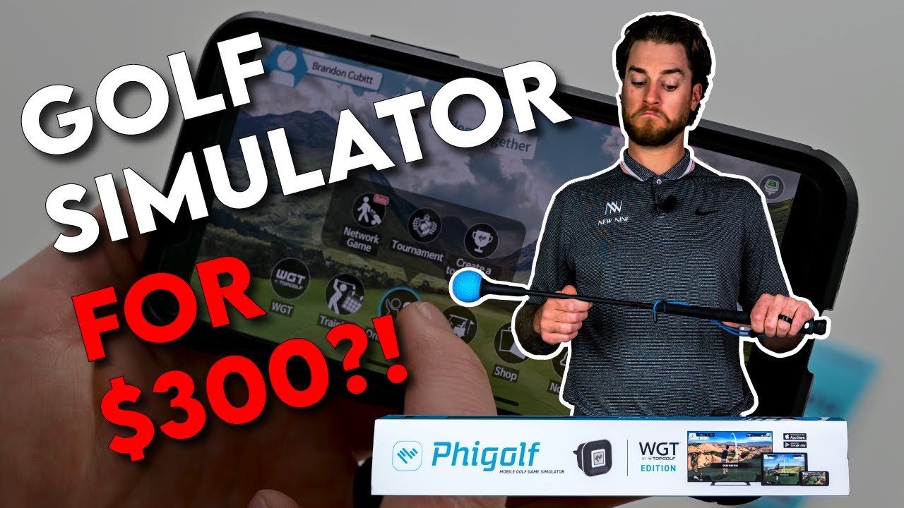  PHIGOLF Home Golf Simulator with Weighted Swing Stick, Indoor  & Outdoor Use, Swing Trainer with Motion Sensor & 3D Swing Analysis,  Supports Android and iOS Devices, Compatible with WGT 