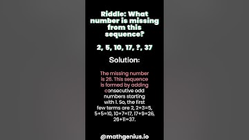 Fun Math Riddle: Can You Complete the Sequence?