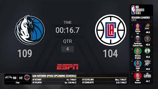 Mavericks @ Clippers | NBA on ESPN Live Scoreboard