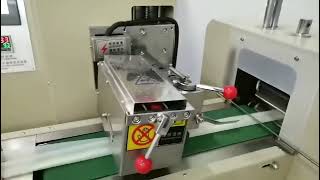 takeaway wrapping machine  with PLA film ,disposable tableware automatic pillow packing machine