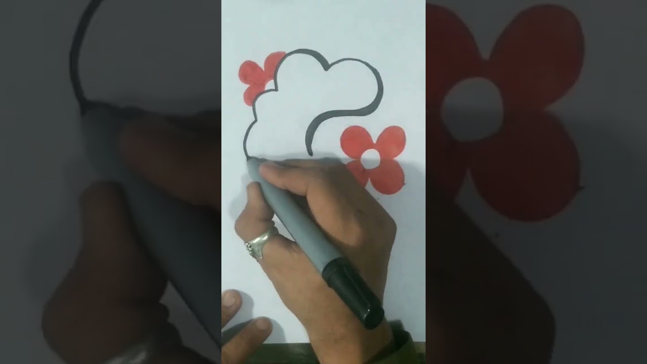 how to write flower style letter G 