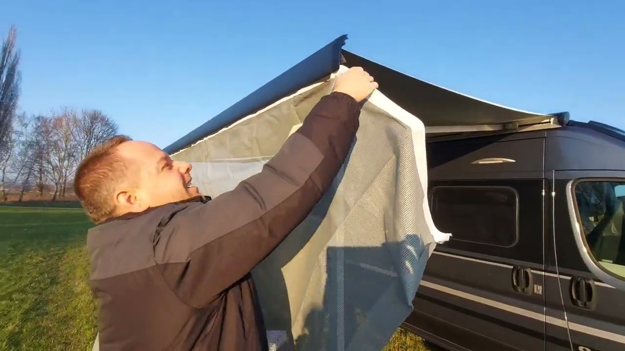 Praktische Heckklappen-Markise Für Wohnmobile - Wasserdichter Sonnenschutz Aus Oxford-Stoff (176x114 Cm)