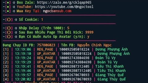 [SHARE] Tool Auto Reg Page Pro5 + Auto Up Avatar + Up Ảnh Bìa #python #termux #nguyenchinhngoc