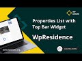 How to manage  Properties List with Top Bar widget for Elementor