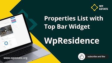 How to manage  Properties List with Top Bar widget for Elementor