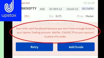 Fix Insufficient fund error in upstox | Position square off problem in upstox | don