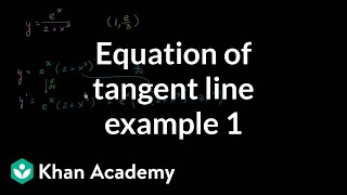 Tangent To Y 𝑒ˣ 2 X Video Khan Academy