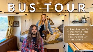 DIY BUS TOUR | Prison Shuttle Bus to Tiny House Camper Conversion