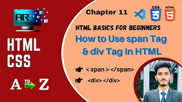 How to Use span Tag & div Tag In HTML  Sinhala Tutorials (Chapter 11)