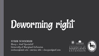 Deworming Right