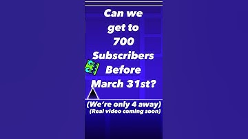 Can we get to 700 subscribers?