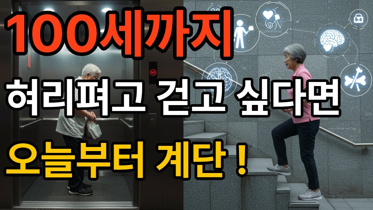 100세까지 허리펴고 걷고 싶다면 오늘부터 계단!ㅣ계단오르기를 반드시 해야하는 이유입니다.