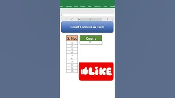 Count Formula in Excel | #shorts #shortsfeed #excel