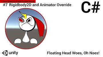 #7 Rigidbody2D Not Falling Anymore | Animator Overrides | Unity Beginner Tutorial