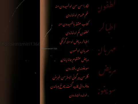 نگارا سن سن اولسیدون منه غم همدم اولمازدی حسین امیری دیکلمه تورکی اردبیل