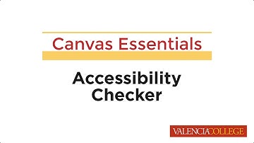 Accessibility Checker | Canvas Essentials