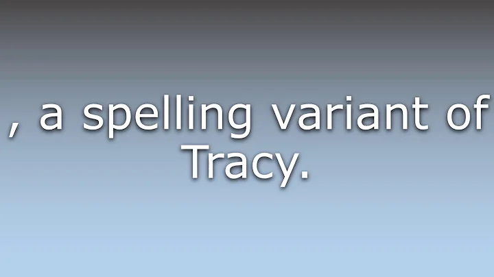What does Traci mean?