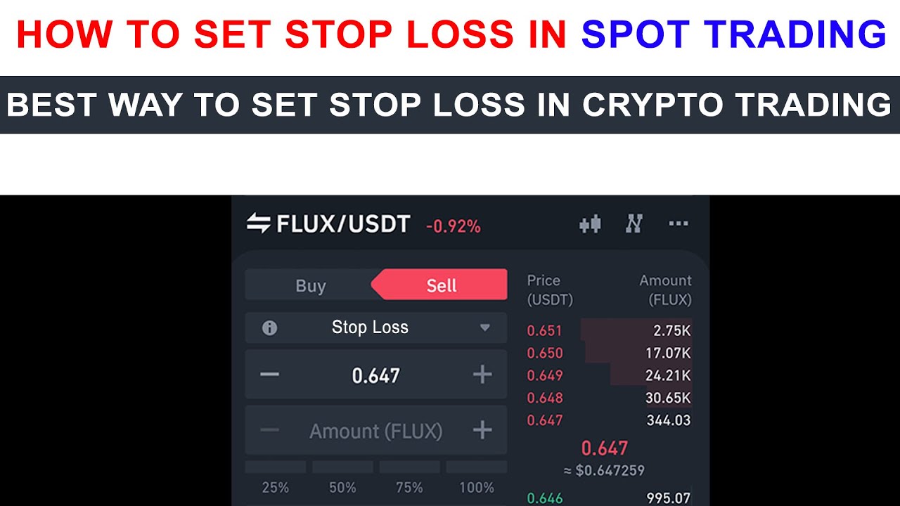 How to Set Stop Loss in Crypto Trading | Best Way to Set SL in Binance
