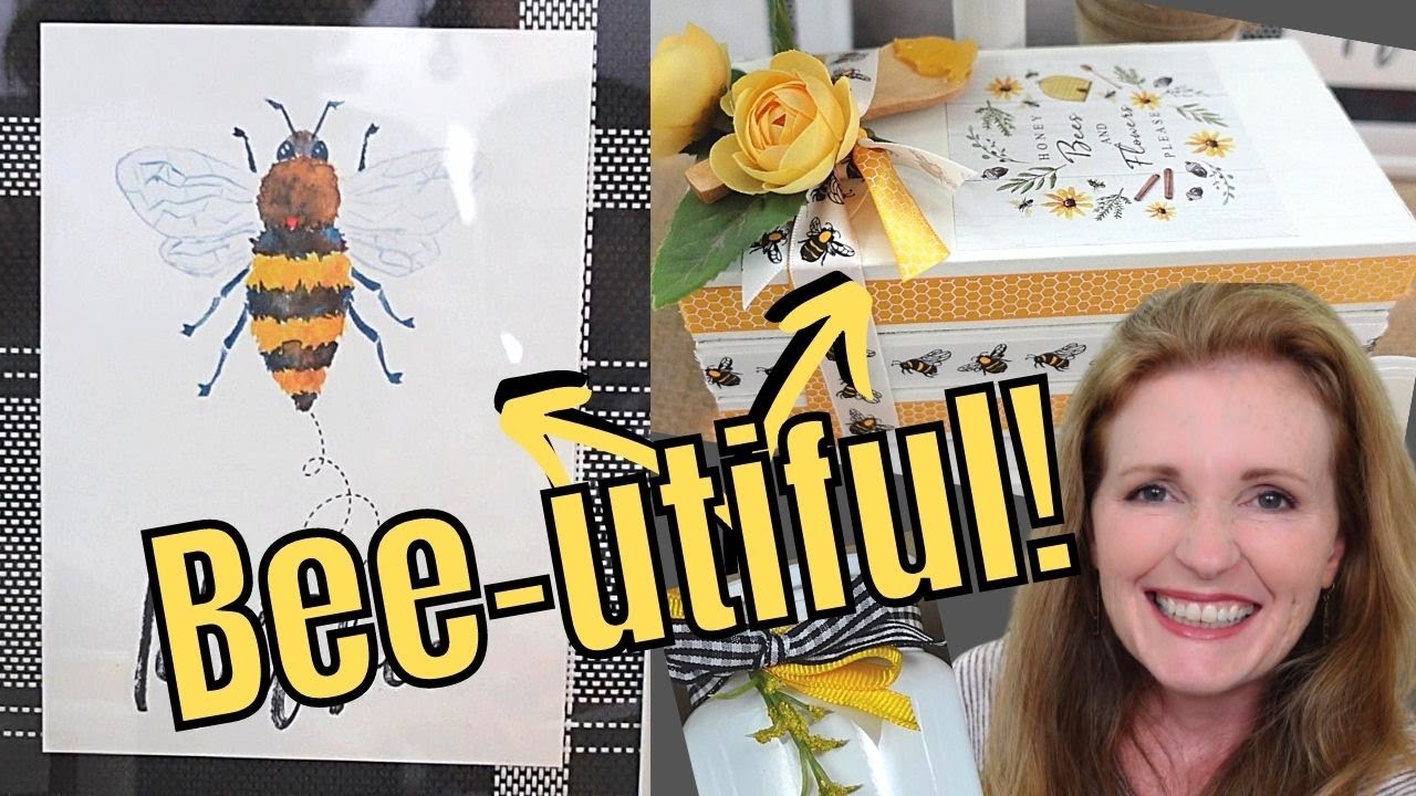 Dollar Tree Spring Decor DIYs • bumble bee themed decor 