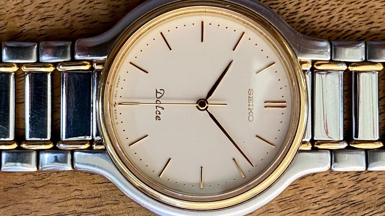 Original Vintage August 1997 Seiko Dolce Quartz 7741-6050 w 