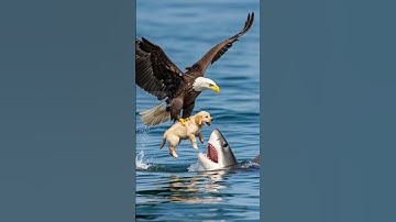 Bald Eagle Saves Puppy From Shark Attack! #wildlife #rescue #animals