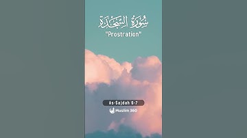 Surah As-Sajdah (Powerful) 6-7 | Urdu | Hindi Audio Translation |  سورة السجدة