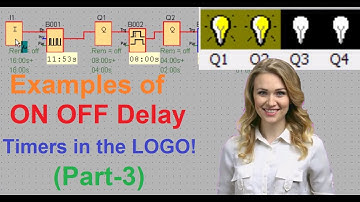 Siemens PLC -  Examples of ON OFF Delay Timers in the LOGO! Soft Comfort (Part-3)