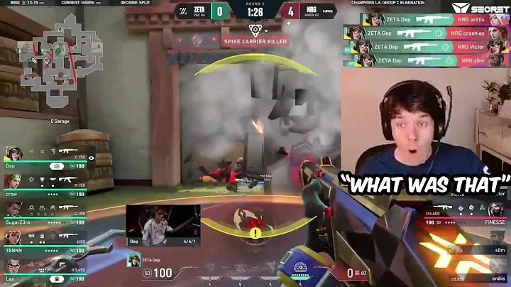 ZETA Dep INSANITY ACE Against NRG In VCT Champions | Sliggy Reacts