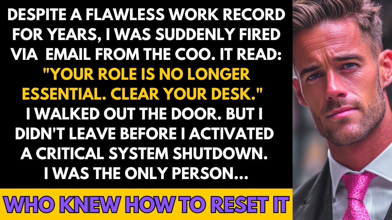 The COO Terminated Me Via Email With No Explanation After a Perfect Performance Review—But I Was...