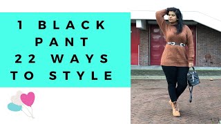 2021 fashion trends:Minimalist Wardrobe(part2): 1 Black Pant 22 easy ways to style | Monika Jain
