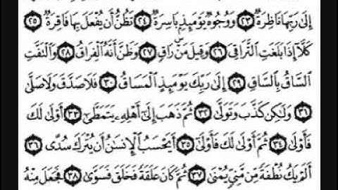 القرآن الكريم . سورة القيامة مكتوبة . فارس عباد 🌷The Qur'an, Surah Al-Qiyamah, Faris Abbad