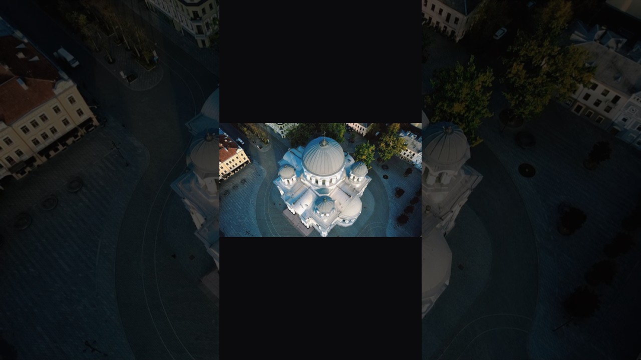 Kauno šv. arkangelo Mykolo bažnyčia SOBORAS (2025m.) Dronas DJI Mini 4K