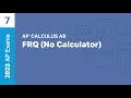 7  frq no calculator  practice sessions  ap calculus ab