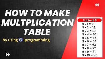 HOW TO MAKE MULTIPILICATION TABLE OF ANY NUMBER || USING C-PROGRAMMING ||