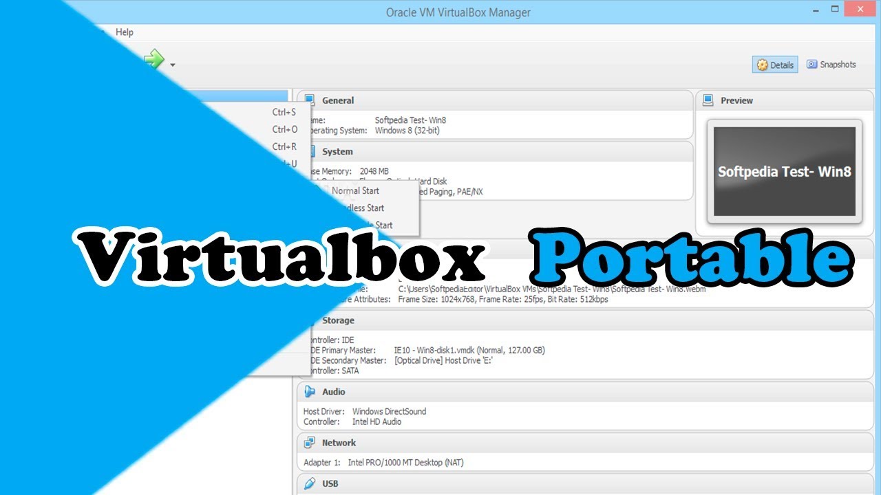 virtualbox linux image portable