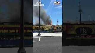 Las Vegas firefighters battling structure fire near downtown