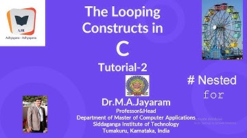 Loop Control Tutorial- 2 || Nested FOR  Loop | Dr.M.A.Jayaram