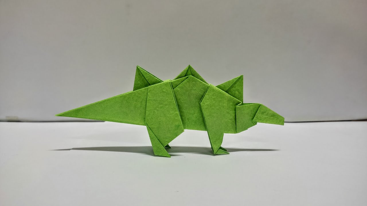 Origami Easy Dinosaur Stegosaurus Step By Step YouTube