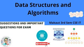 MAKAUT DSA Exam Important Questions 🎆 Numerical | B.Tech CSE IT Sem 3 | 2026 Exam #dsa #makaut#cseit