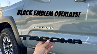 Celebrity Tacoma Black Emblem Overlays! Net Worth