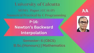 Practical-3 (CCF) | Newton's Backward Interpolation