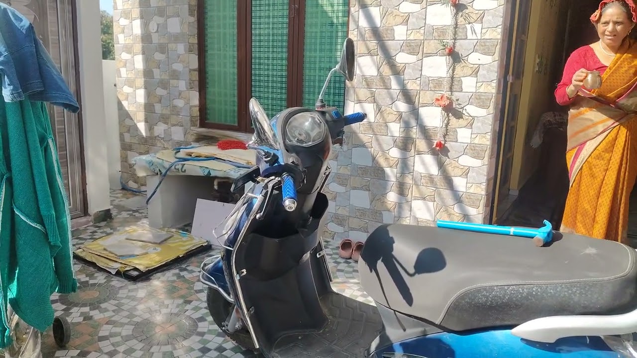 Lizard inside the scooty handle🥺🥺